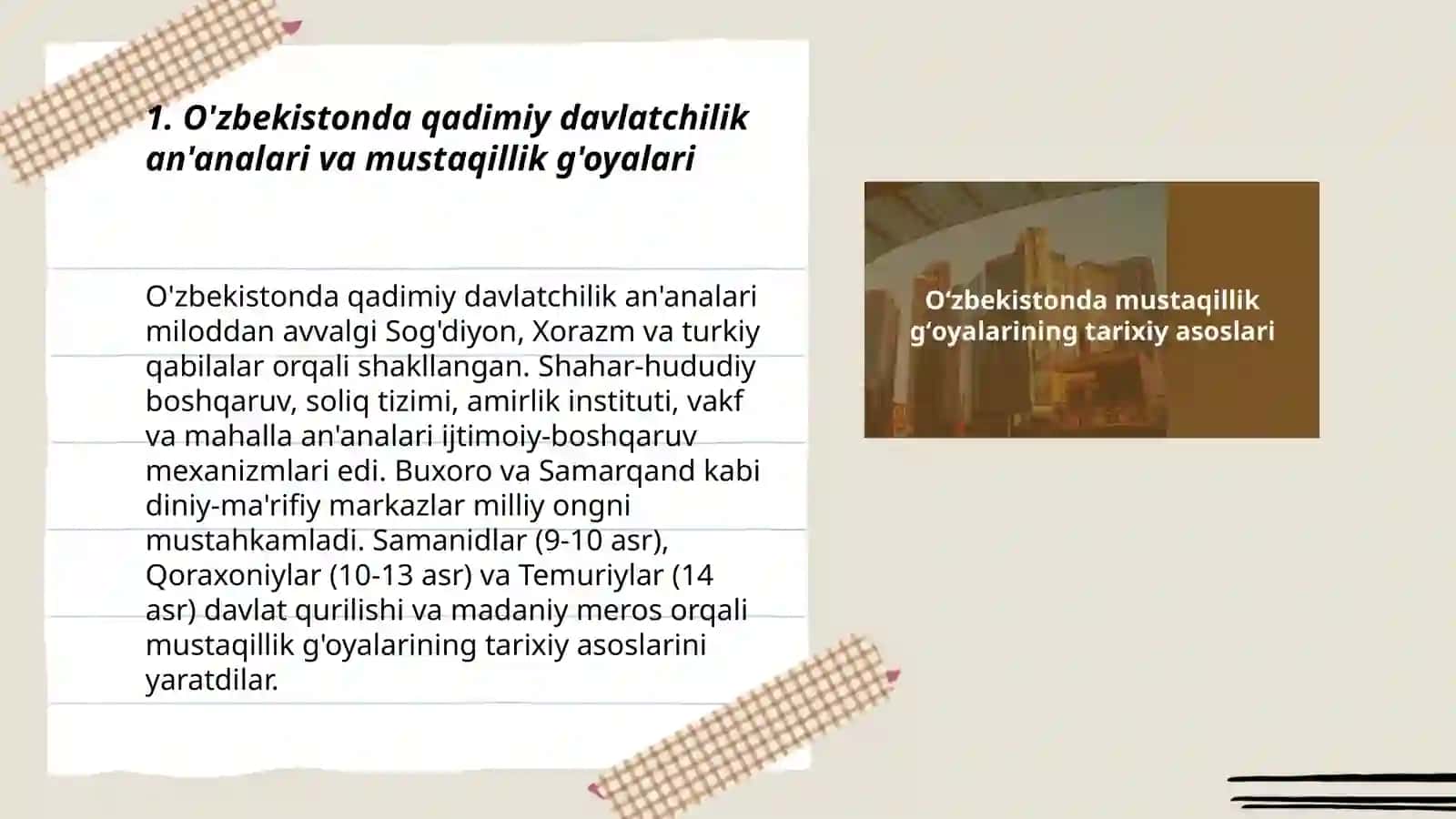 O'zbekistonda mustaqillik g'oyalarining tarixiy asoslari 3