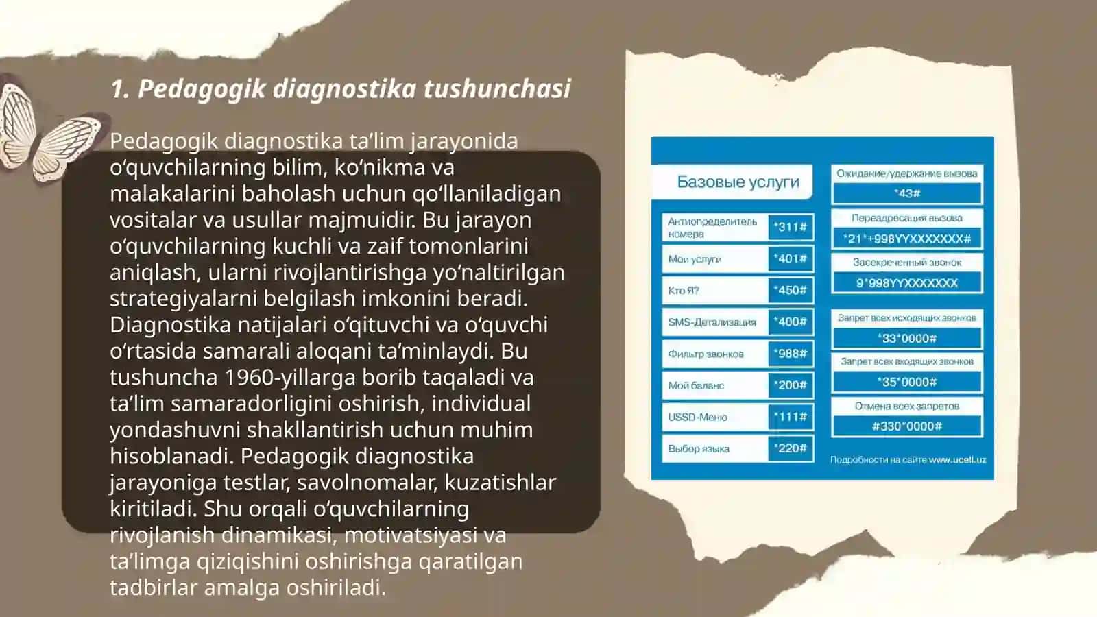 Pedagogik diagnostika tushunchasining mohiyatini atamalar ro'yxati tuzish bilan yoritish 3