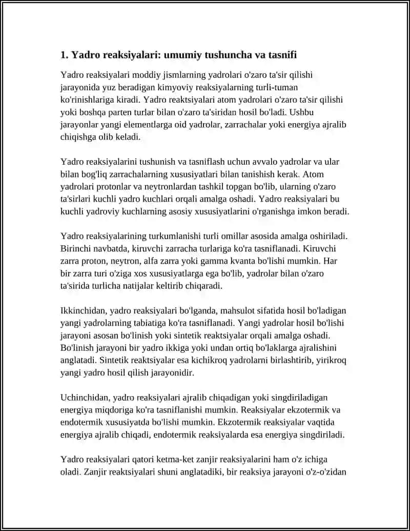 Yadro reaksiyalari va zanjir reaksiyalari 3