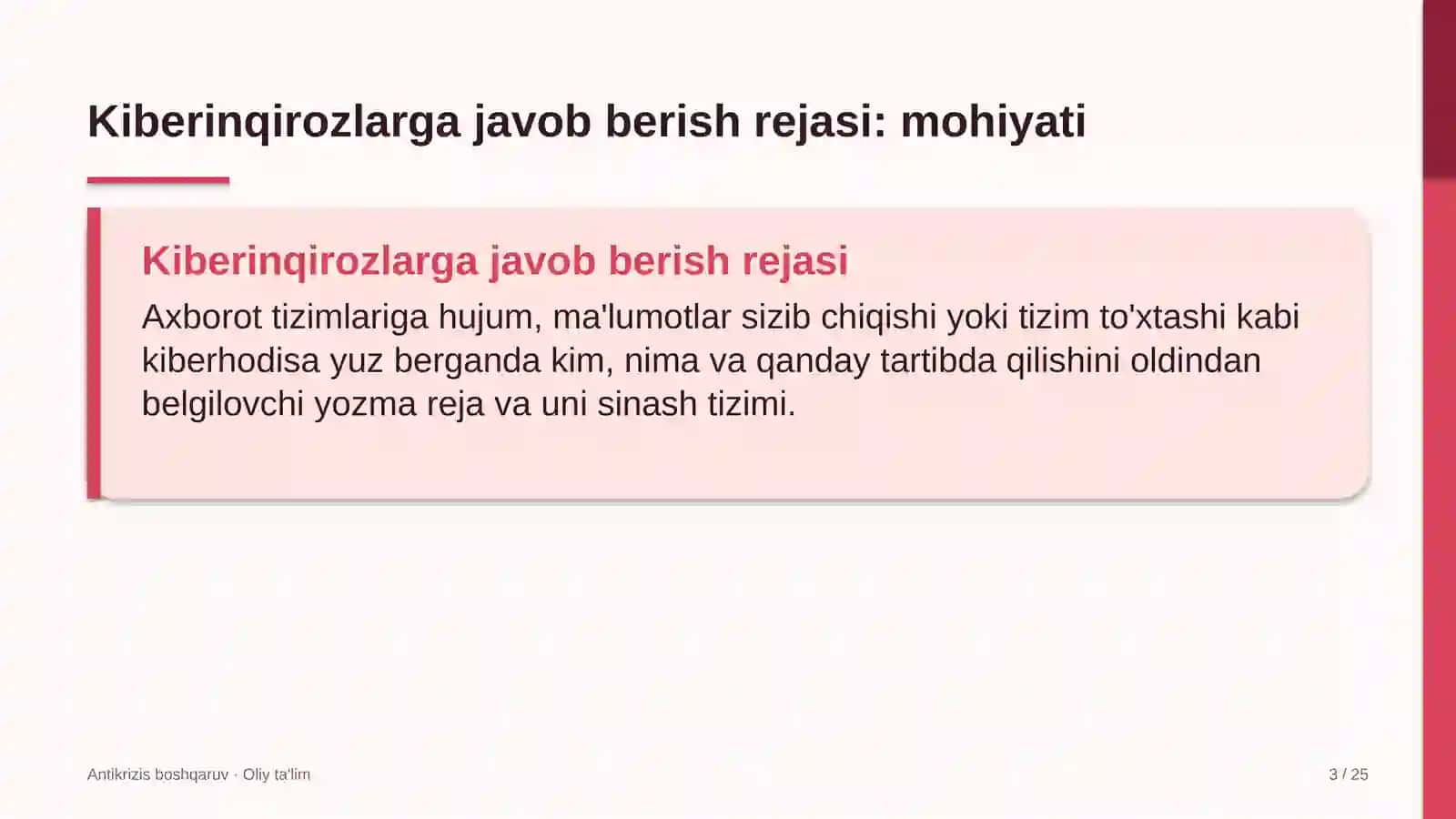 maxsus maktab internatlarda kiberinqirozlarga javob berish rejasi 6832 3