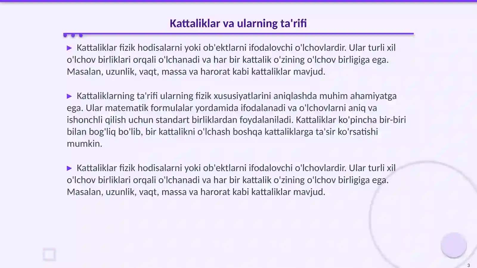 Kattaliklarni birliklari 3
