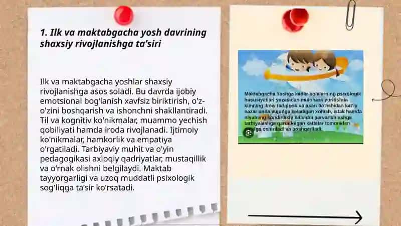 Ilk va maktabgacha yosh davrlarining inson hayotida tutgan oʻrni 3