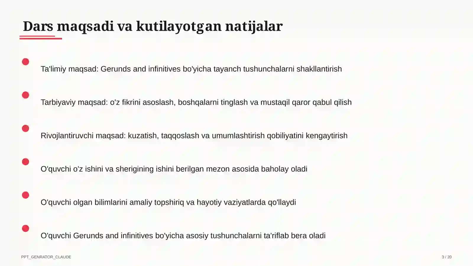 Gerunds and infinitives (11-sinf) 3
