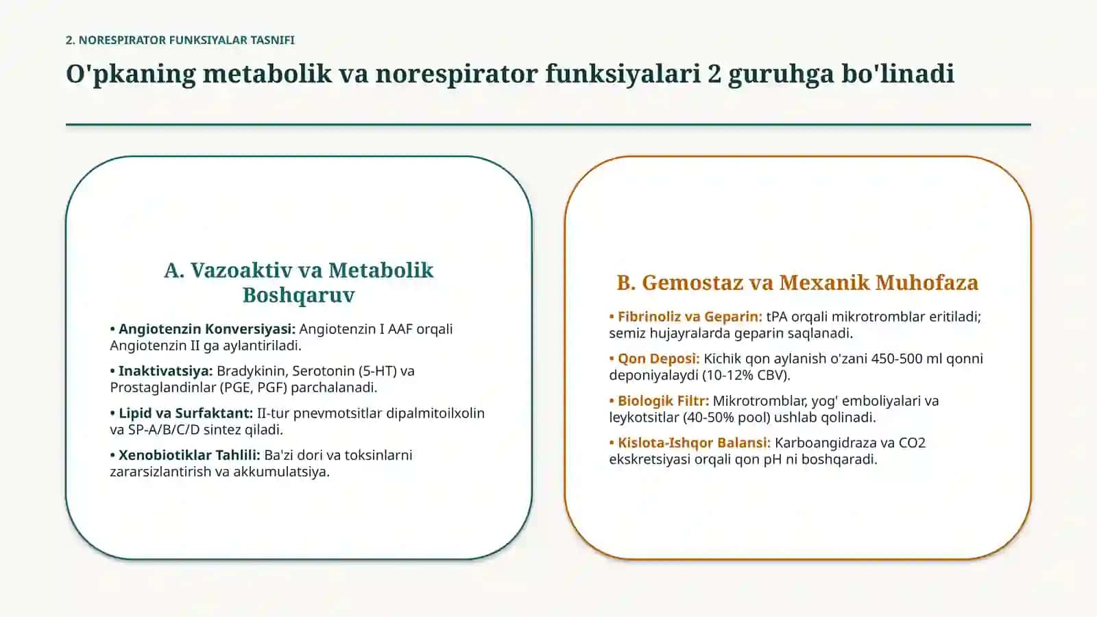 O‘pkaning metabolik funksiyalari va buzilishlari — 15 slayd 3