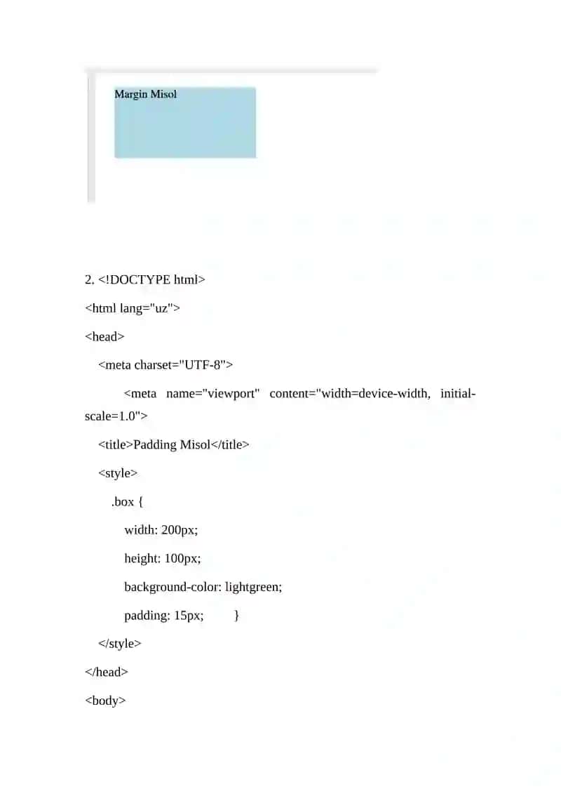 CSS da MARGIN va PADDING bilan ishlash 3