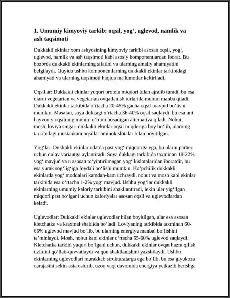 DUKKAKLI EKINLAR XOM ASHYOSINING KIMYOVIY TARKIBI 3