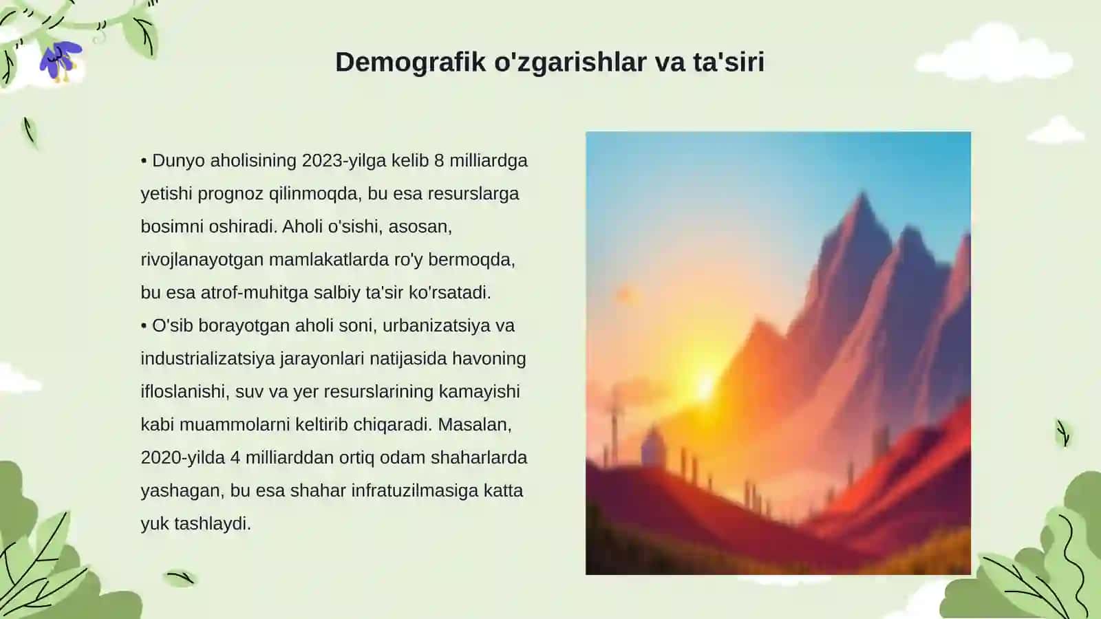 Inson demografiyasi va atrof-muhit muhofazasi 3