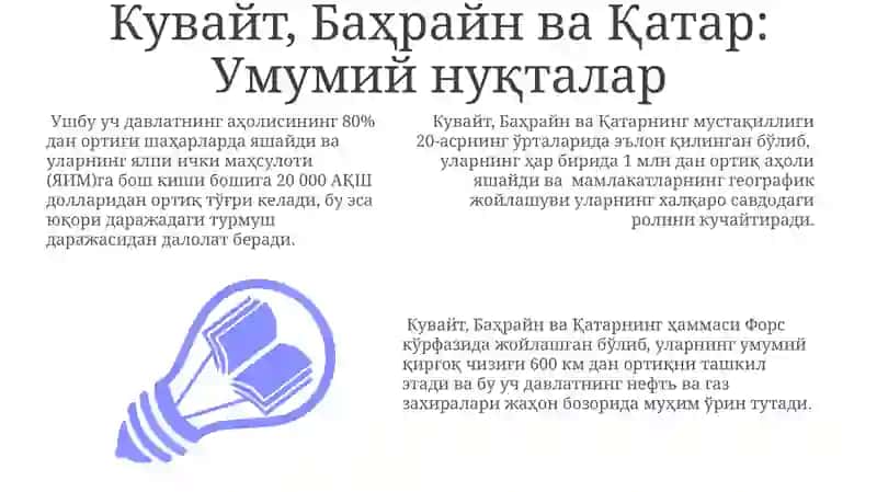Кувайт, Баҳрайн ва Қатарнинг геосиёсий аҳамияти 3