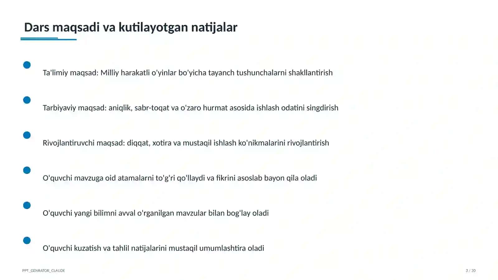 Milliy harakatli o'yinlar (4-sinf) 3