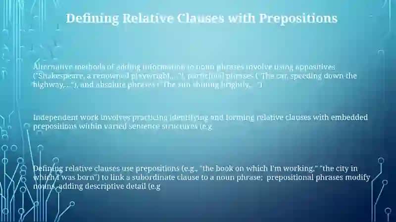 Independent Work: Prepositions in Relative Clauses 3