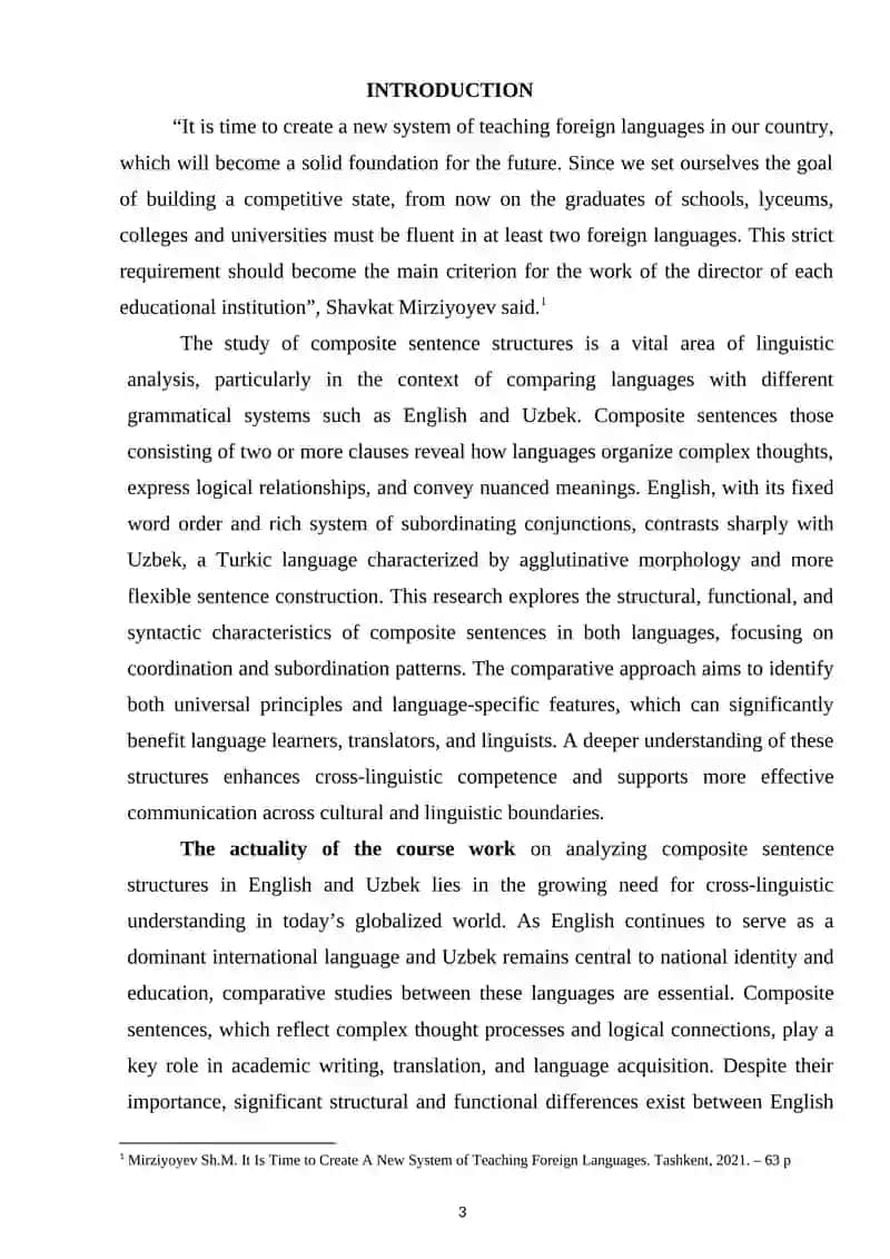 The analysis of composite sentence structure in the English and Uzbek languages 3