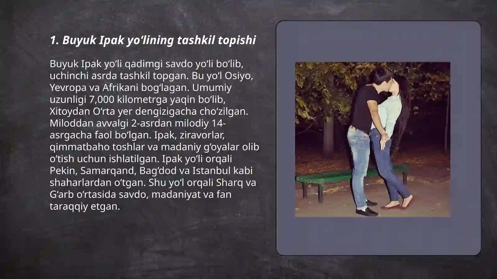 Buyuk ipak yo'li haqida slayd tayyorlash kerak, tarix fani uchun 3