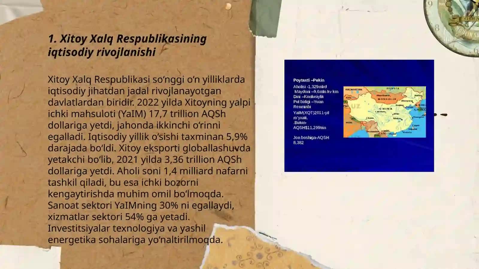 Xitoy halq respublikasining iqtisodiyoti va Janubiy Koreya bilan olib borayotgan iqtisodiy munosabatlar taxlili 3