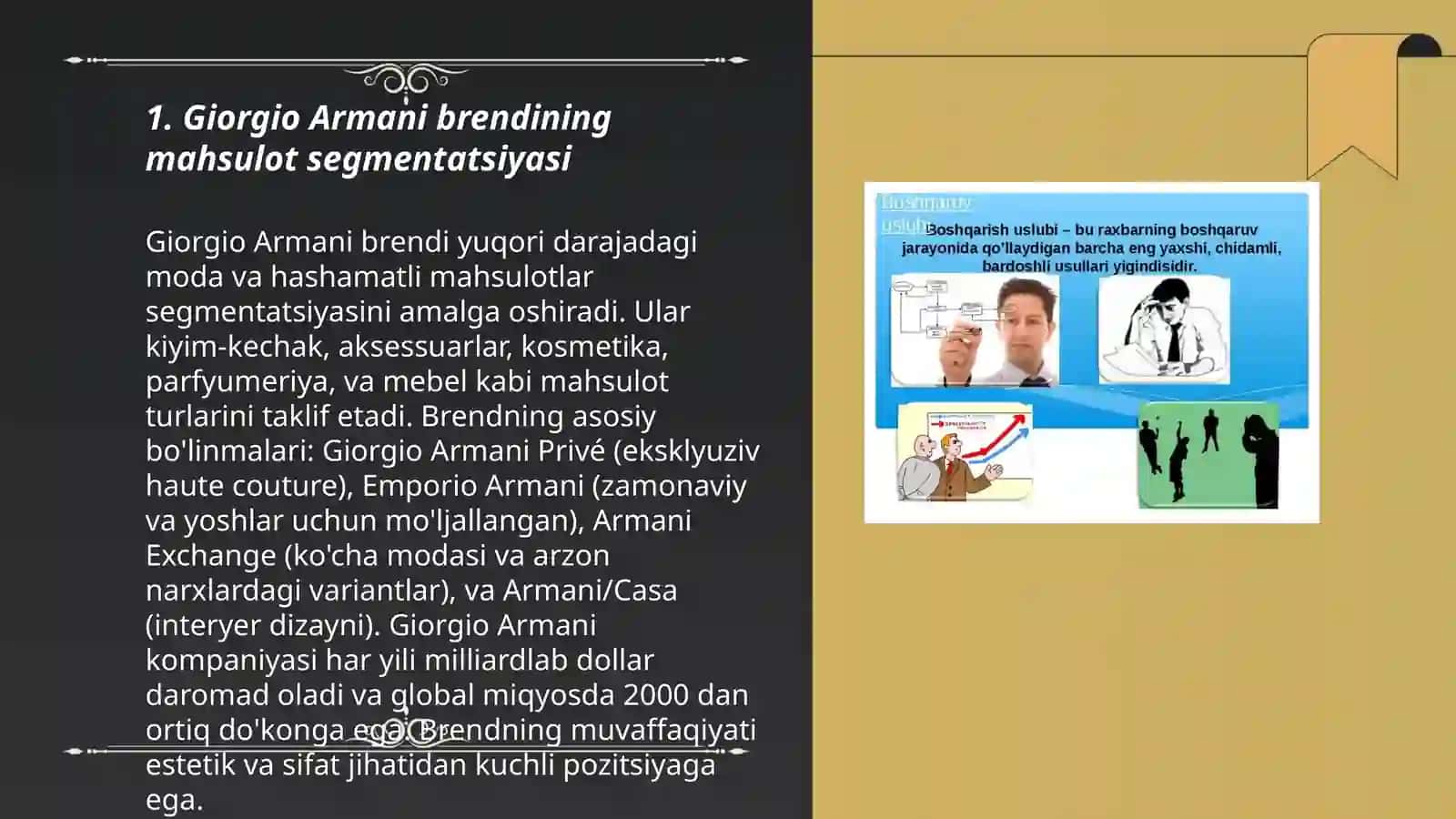 Giorgio Armani Brend Kompaniyasining Boshqaruv Jarayonlari 3