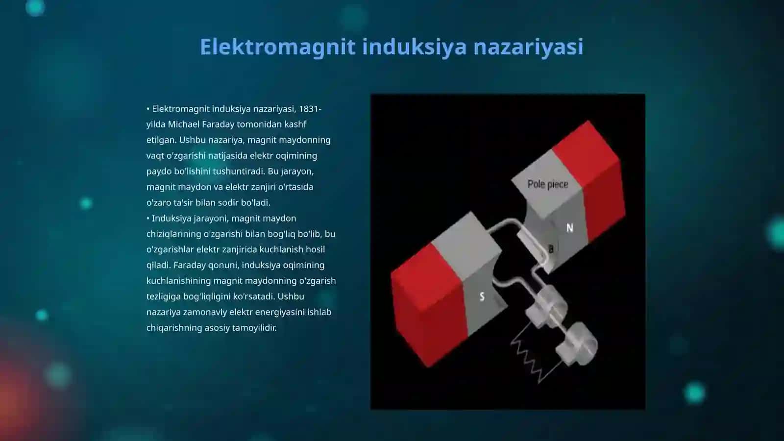 Elektromagnit induksiya va generatorlar ishlash prinsipi 3