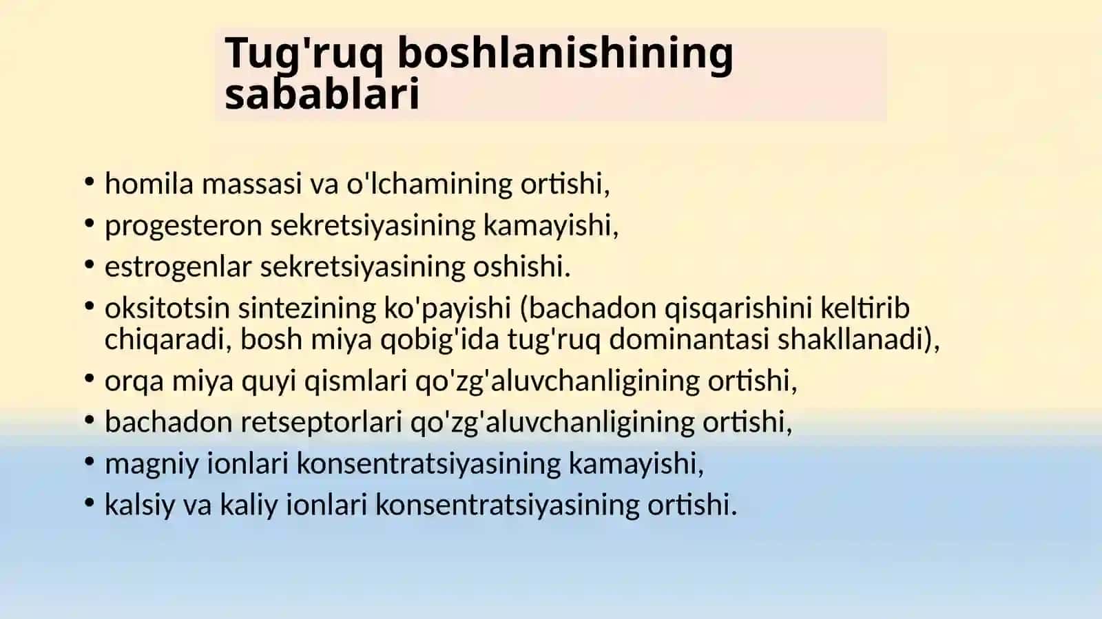 Fiziologik tug'ruqni boshqarish va yordam ko'rsatish (1-qism) 3