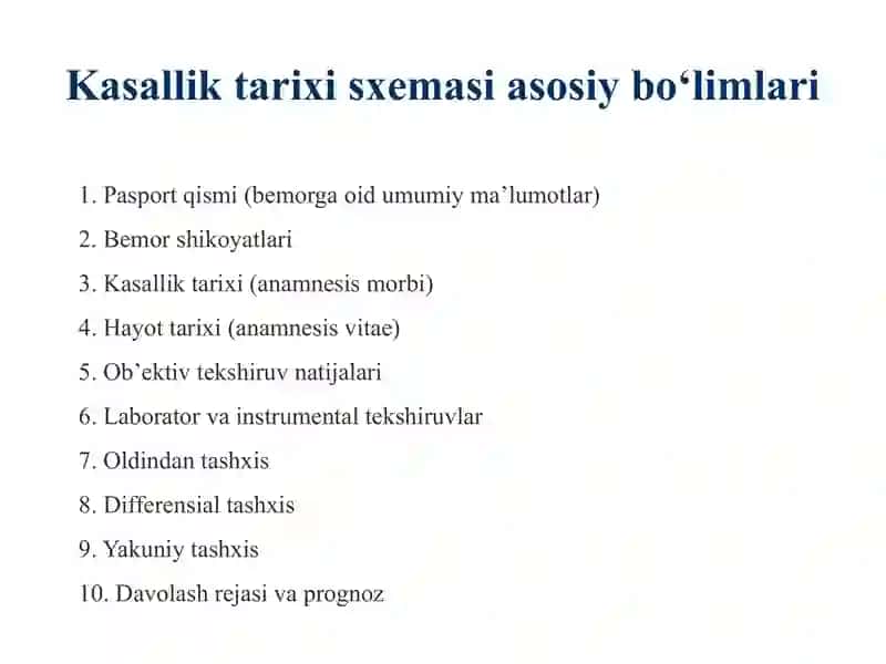 Kasallik tarixi sxemasi 3
