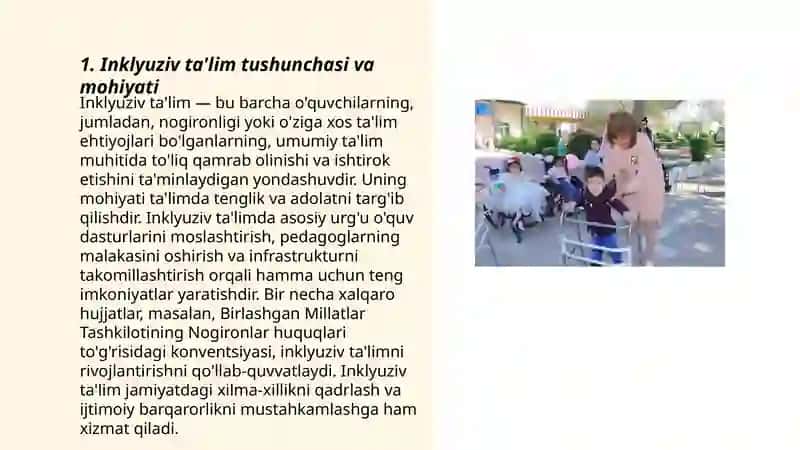 Inklyuziv taʼlim sinflari va boshlangʻich tayanch karreksion sinflarda imkoniyati cheklangan bolalarni oʻqitish boʻyicha pedagogik jarayonni tashkil etish 3