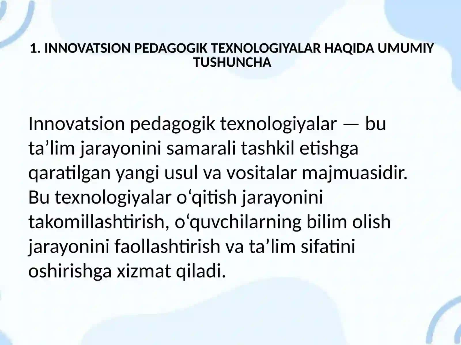 ONA TILI DARSLARIDA QO‘LLANILADIGAN INNOVATSION PEDAGOGIK TEXNOLOGIYALAR 3