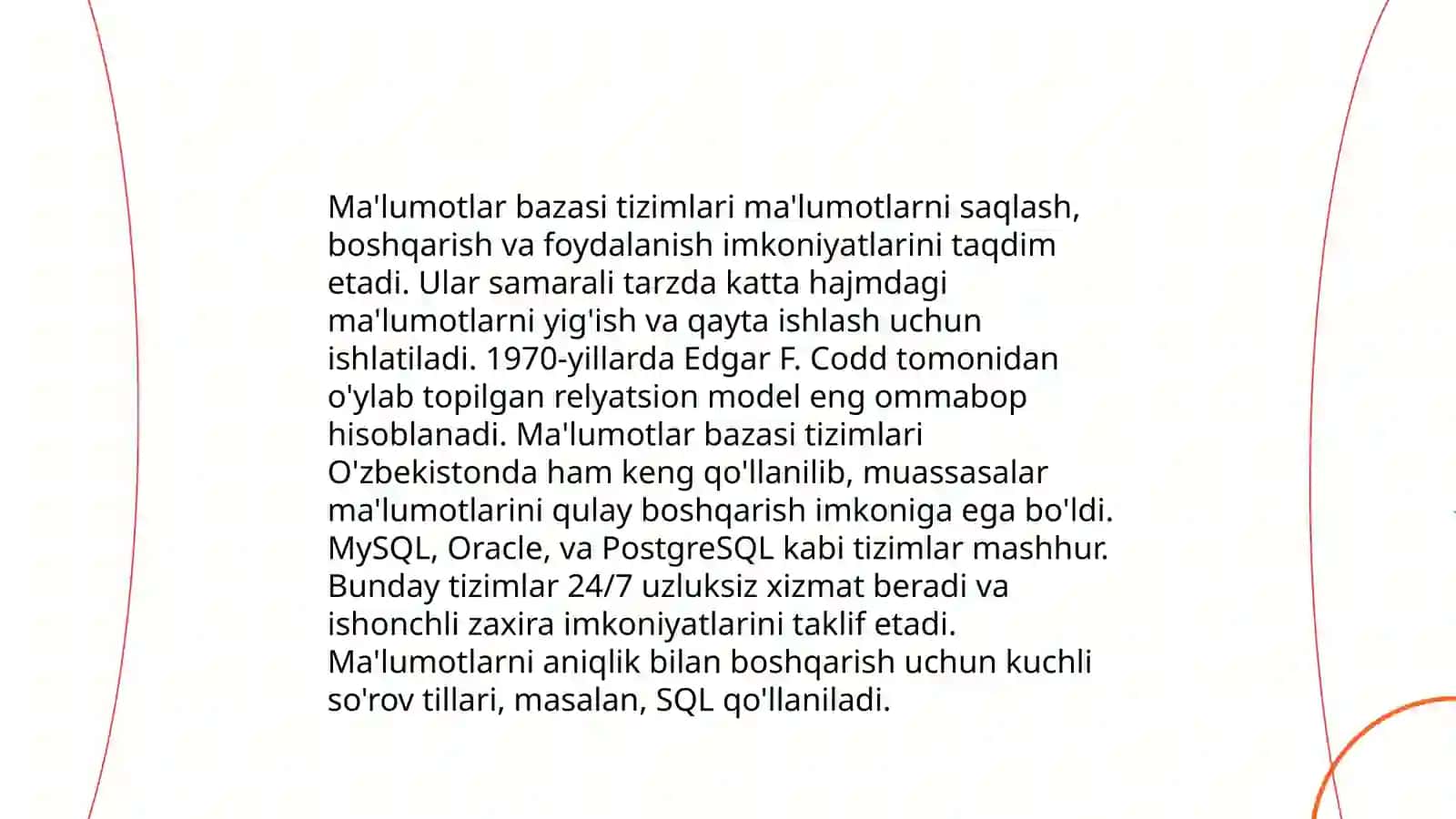 Ma'lumotlar bazasi tizimlari 3