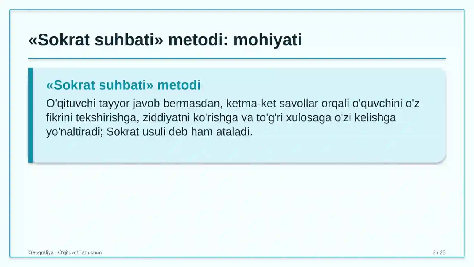geografiya darslarida sokrat suhbati metodidan foydalanish 8411 3