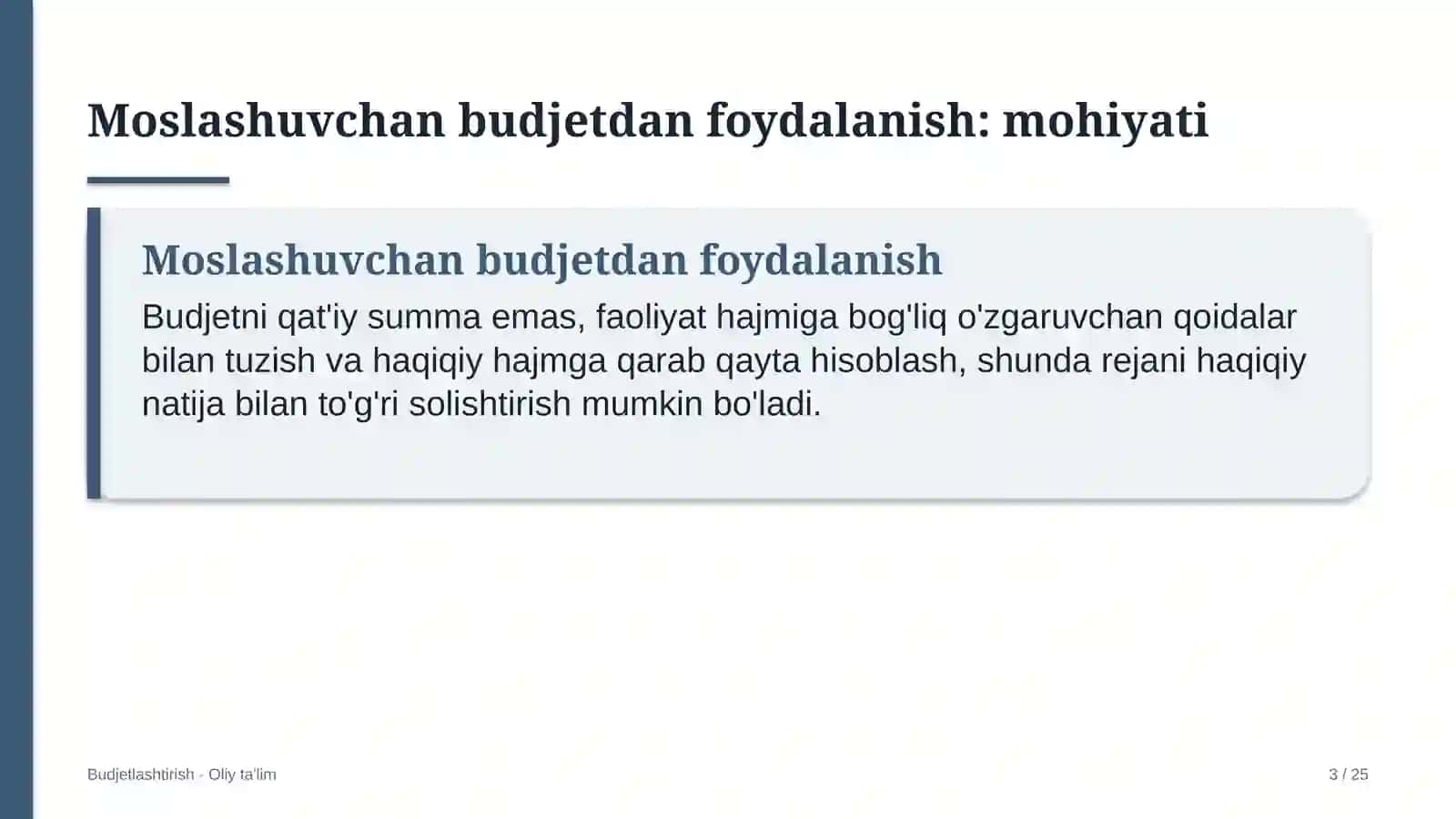 elektr tarmoqlari korxonalarida moslashuvchan budjetdan foydalanish 9436 3