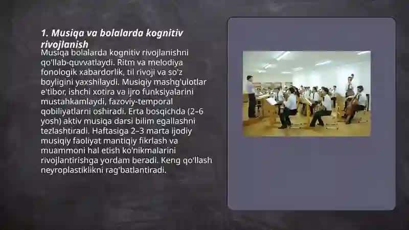 Musiqa bolalarda kognitiv rivojlanish 3
