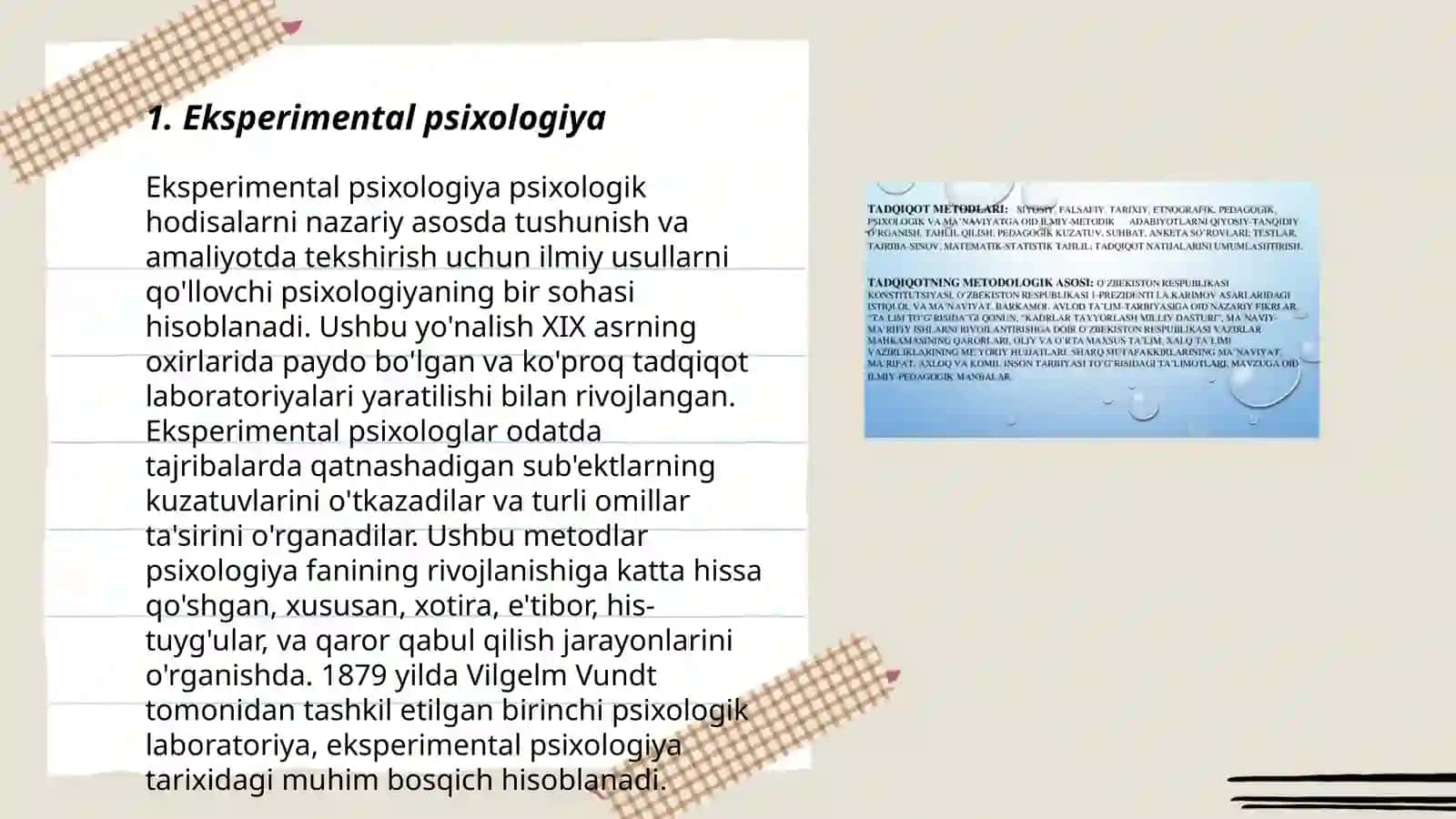 Psixologiyaning tadqiqot metodlari va tarmoqlari 3