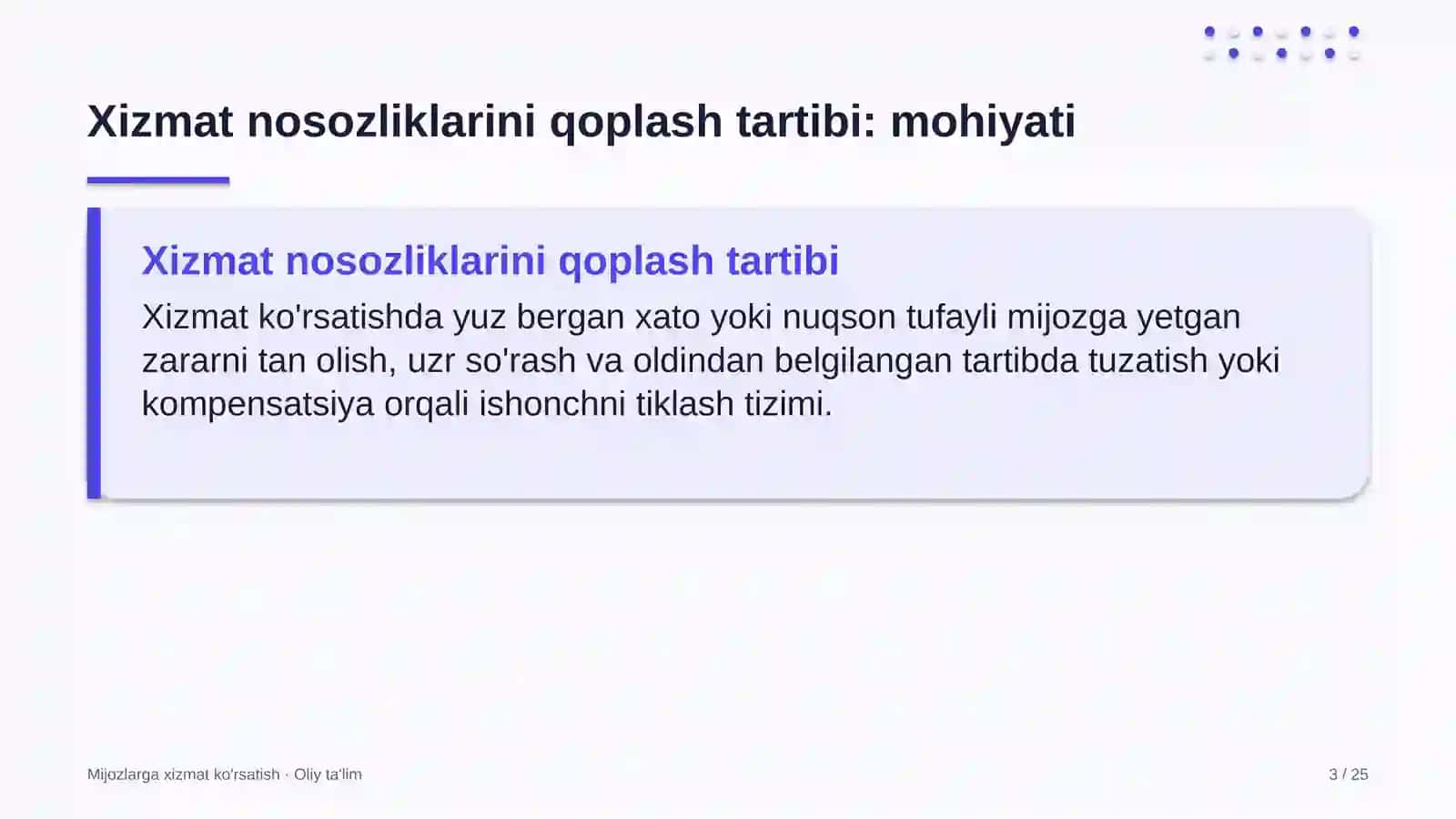 ta'lim tizimida xizmat nosozliklarini qoplash tartibini joriy etish 3194 3