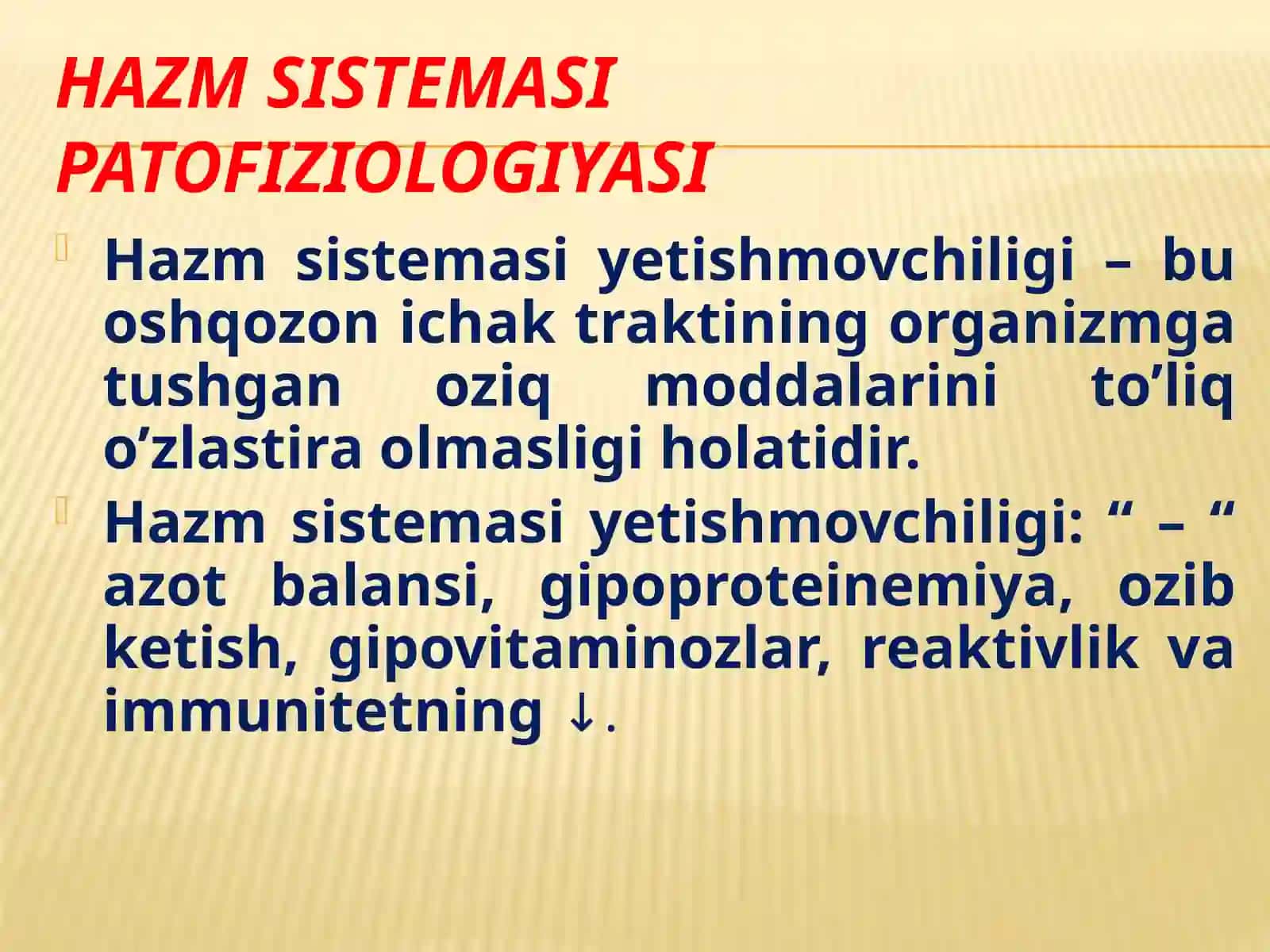 Hazmqilish tizimi patofiziologiyasi 3