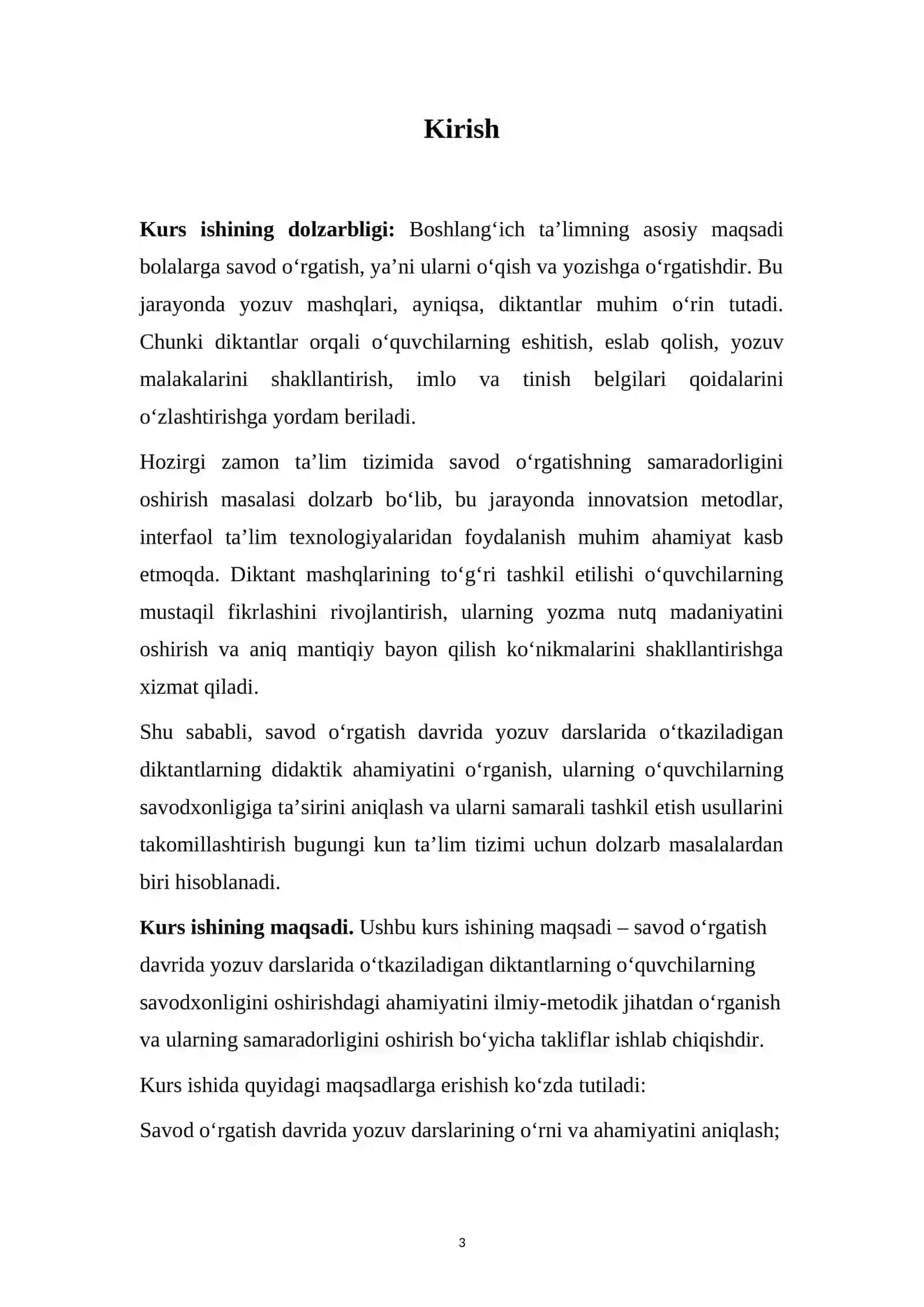 O'qitish metodikasi fanidan diktant mashqlari 3