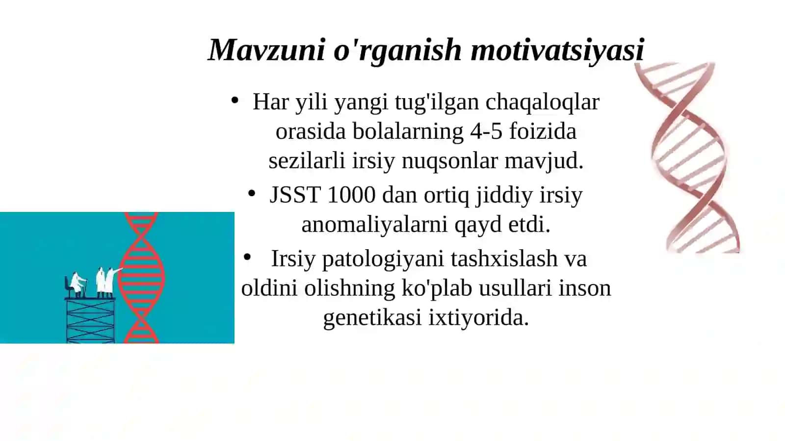 Odamgenetikasi va tibbiyotni o'rganish usullari 3