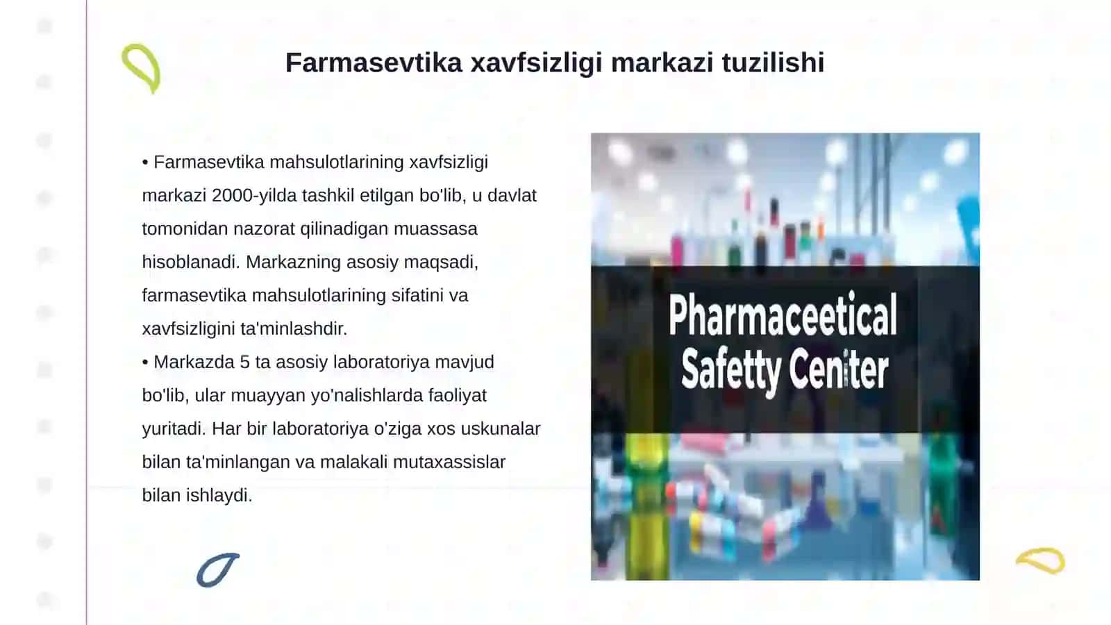 Farmasevtika mahsulotlarining xavsizligi markazi tahlili 3