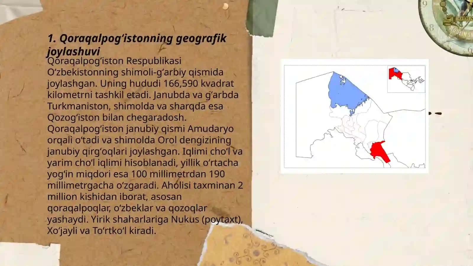 Qoraqalpogʻiston geografik joylashuvi iqtisodiy asoslari 3