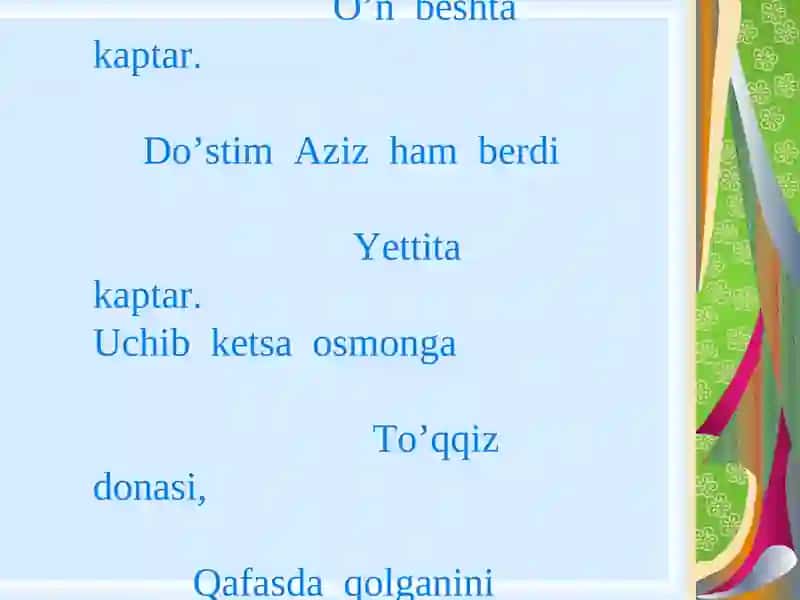 Matematik she’rlar 3