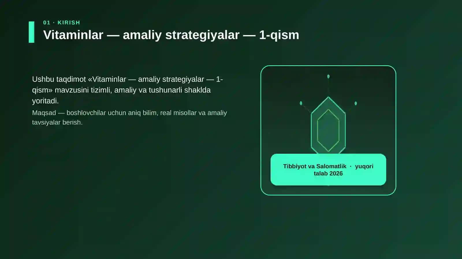 Vitaminlar — amaliy strategiyalar — 1-qism 3