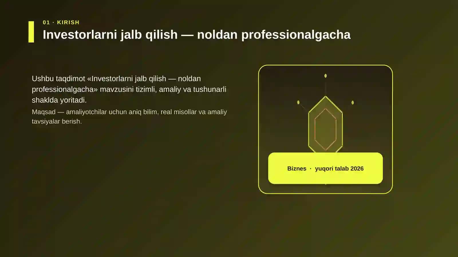 Investorlarni jalb qilish — noldan professionalgacha 3