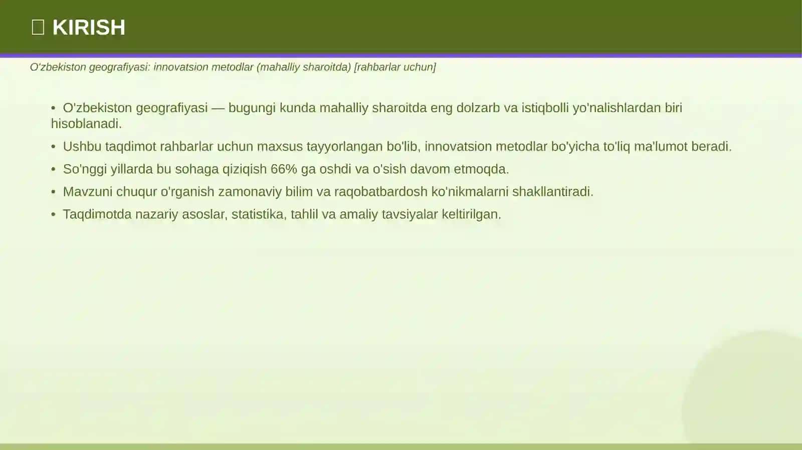 O'zbekiston geografiyasi: innovatsion metodlar (mahalliy sharoitda) [rahbarlar uchun] 3