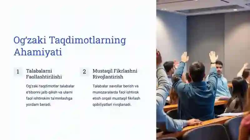 Profesional Ta'limda Og'zaki Usullar 3
