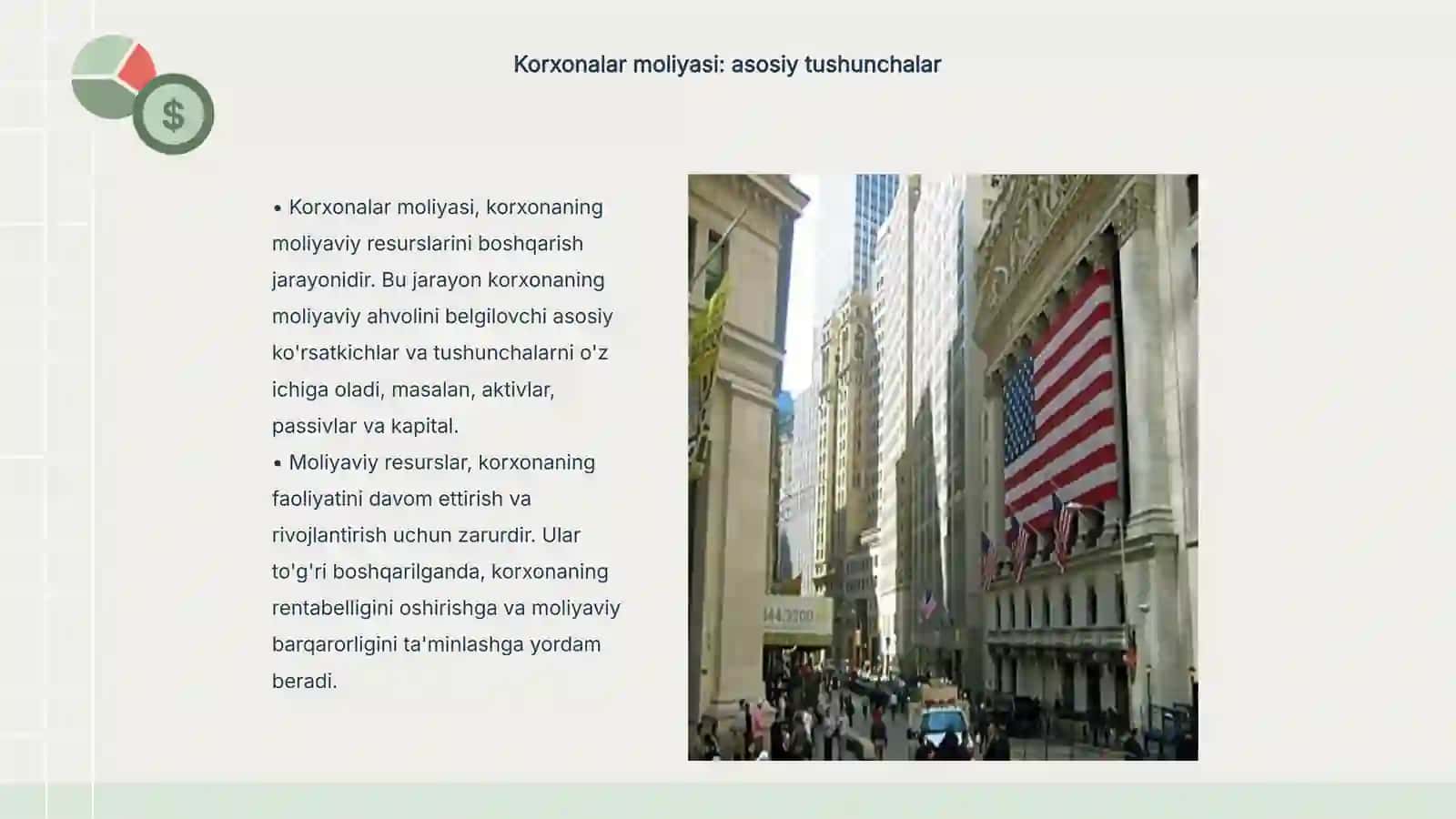 Korxonalar moliyasi va moliyaviy ahvolini baholash 3