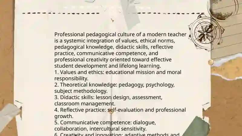 Professional pedagogical culture of modern teacher 3