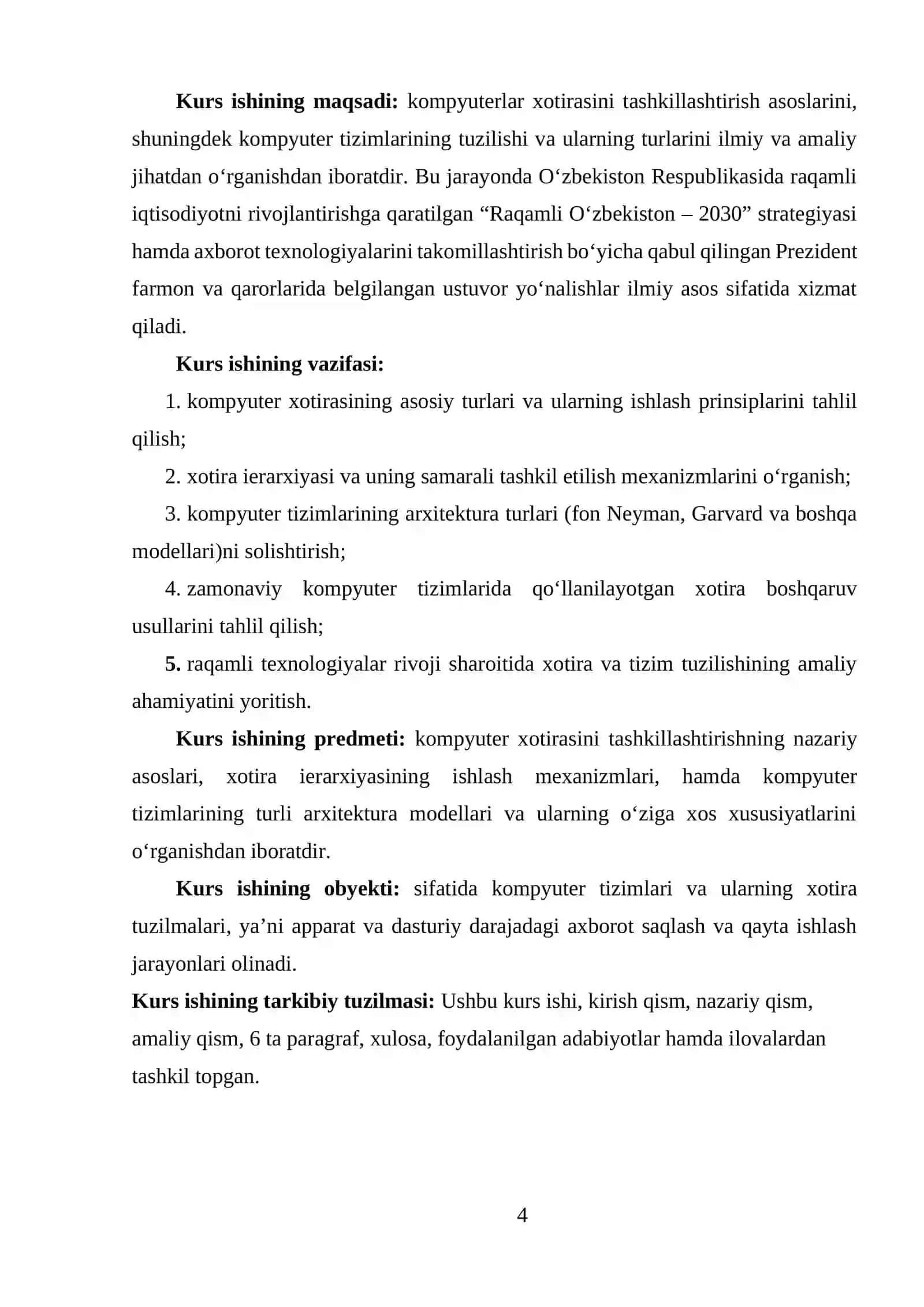 KOMPYUTERLAR XOTIRASINI TASHKILASHTIRISH ASOSLARI, KOMPYUTER TIZIMINING TUZILISHI TURLARI 3