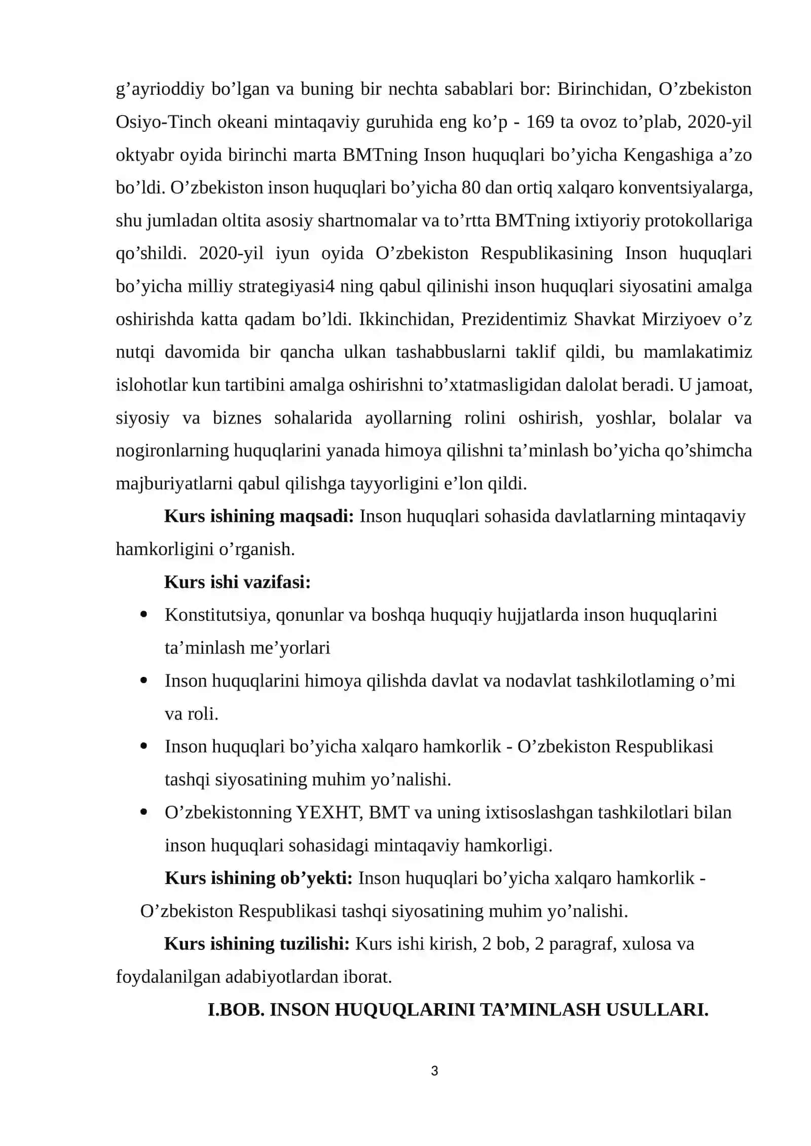 Inson huquqlari sohasida davlatlarning mintaqaviy hamkorligi 3