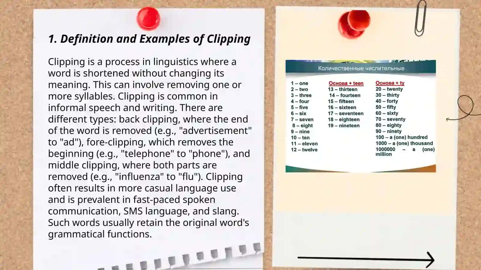 Clipping and Compounding. Collocations 3