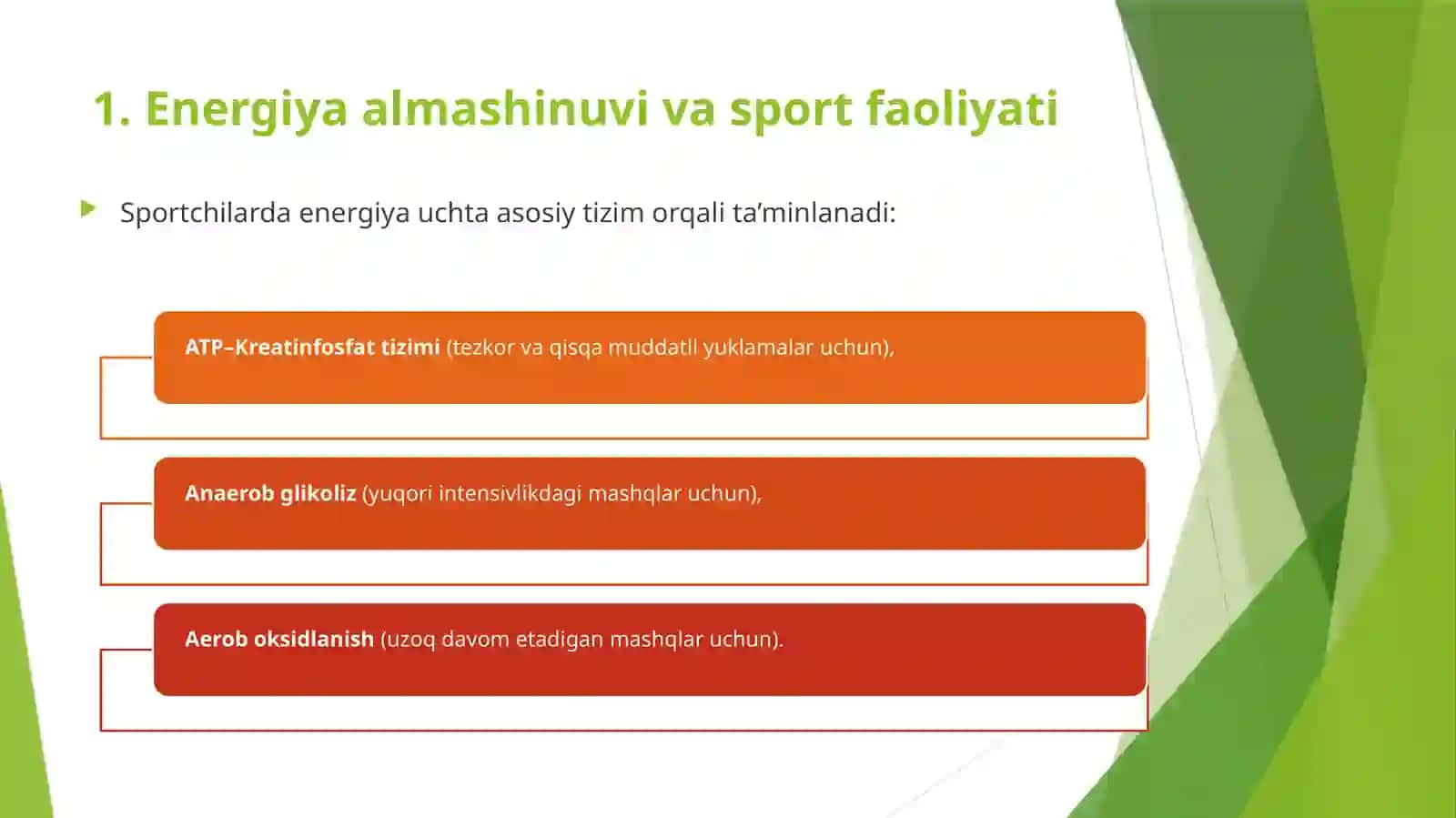Sportchilar uchun bioximiyava sport bioximiyasi fanining ahamiyati 3