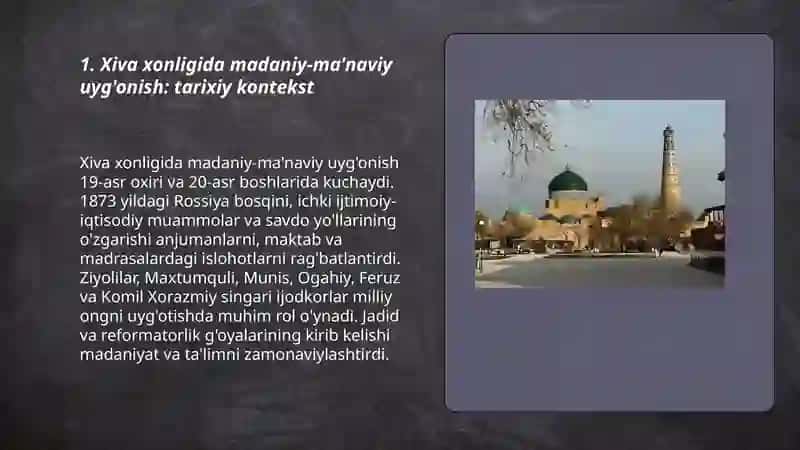 Xiva xonligida madaniy - ma’naviy uygonish 3