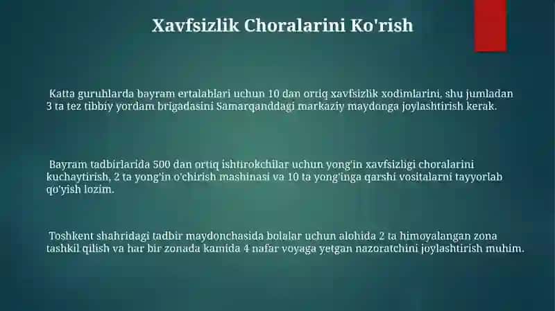 Katta Guruhlarda Bayram Tonglarini Tashkil Qilish 3
