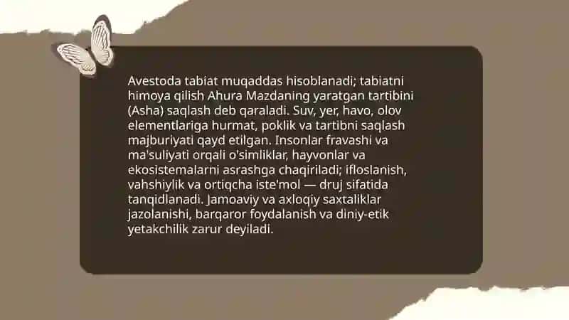 Avestoda tabiatni asrash haqidagi fikr va mulohazalar 3