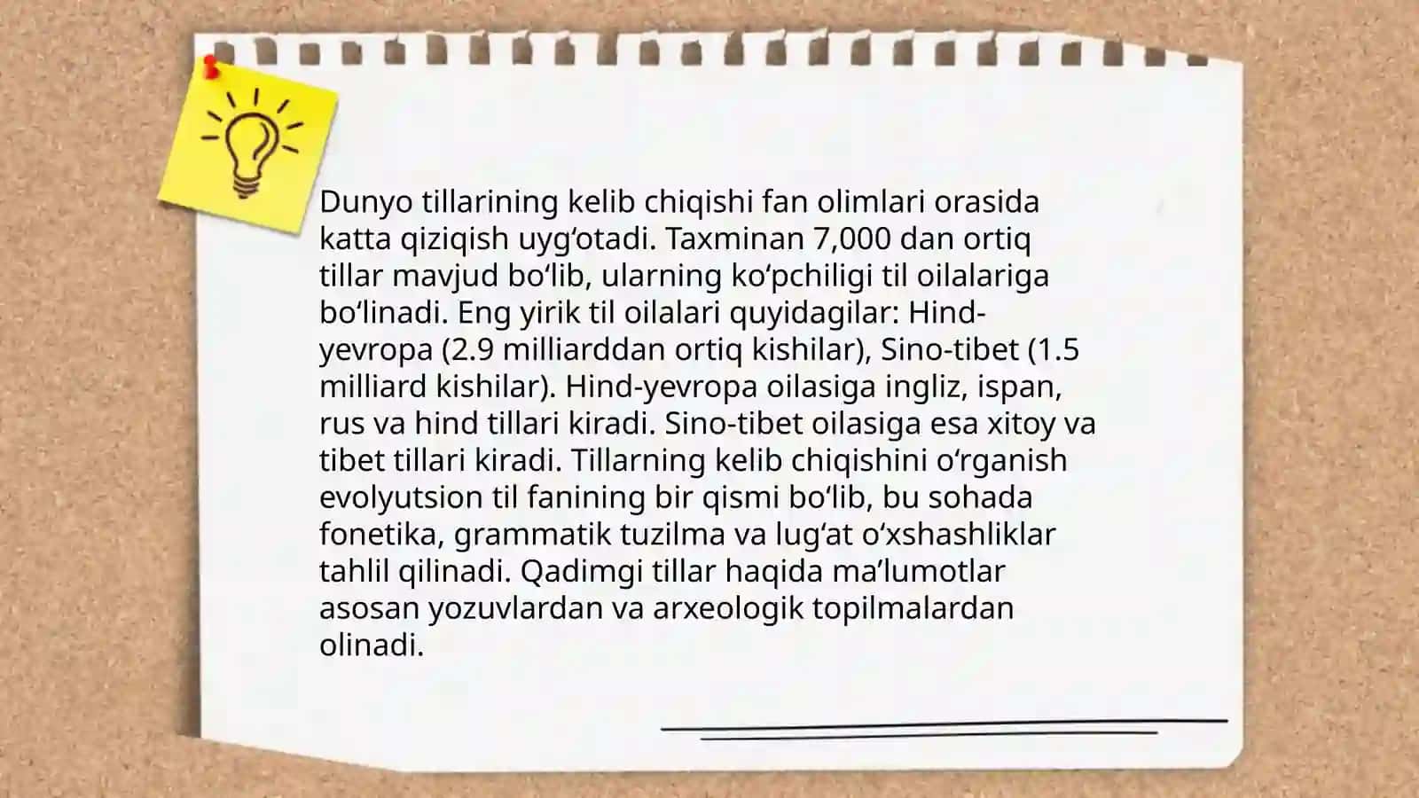 Dunyo tillari va tillar tasnifi 3