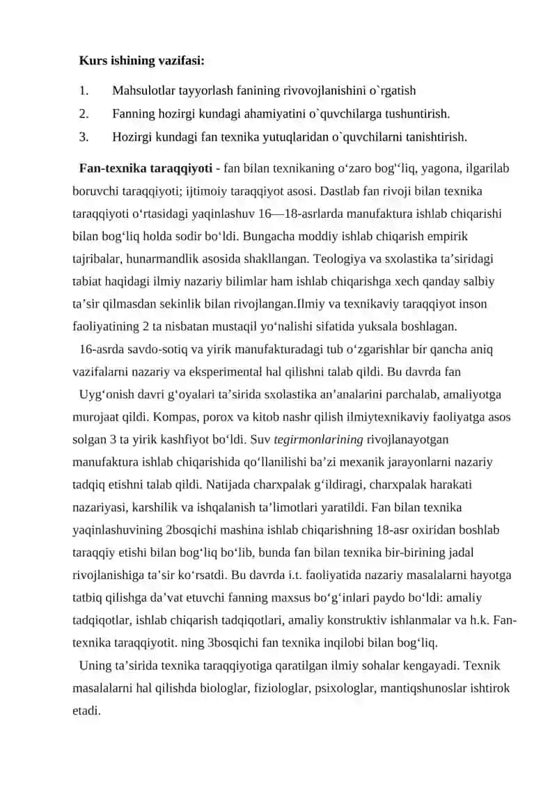 Fan texnika taraqiyotini o’rganish 3